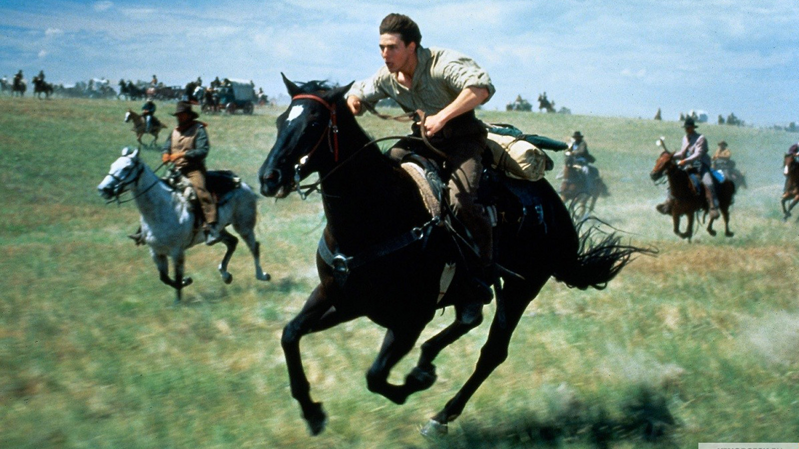 TOM LOVES THE FAST LANE, EVEN ON HORSEBACK